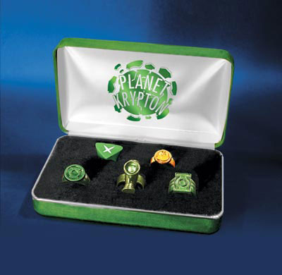 A set of Green Lantern rings!